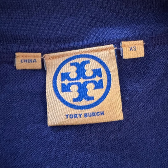 TORY BURCH CARDIGAN MERINO WOOL HEATHER PURPLE SIZE- XS - Picture 7 of 9